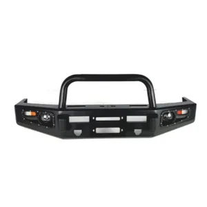 Parachoques delantero de acero metálico 4x4 todoterreno, barra de toro con luces LED para Toyota Hilux Vigo Revo Rocco 2004-2023