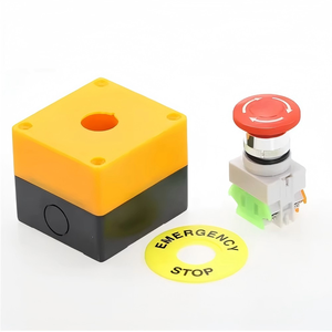 1 unidad Botón de Paro de Emergencia de Plástico Rojo DPST Tipo Hongo, Interruptor de Botón Pulsador AC 660V 10A NO+NC, Interruptores Rotatorios - Product Image 4