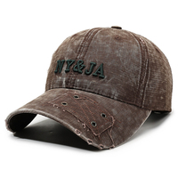 Casquette de baseball vintage effet vieilli, broderie 3D, faible MOQ, personnalisable, 6 panneaux, délavée, vente en gros avec visière à œillets métalliques