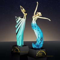 Trophée métal cristal de danse conception libre impression UV enfants de l'école créative Yoga Ballet concours petit ange latin