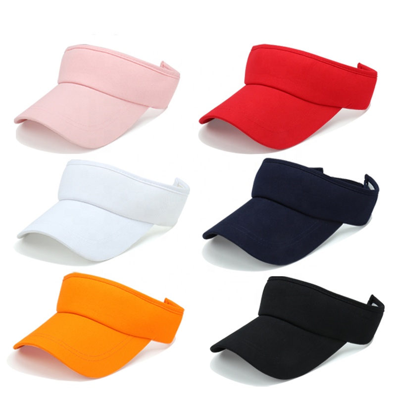 Boş Sunvisor Anti UV koruma siperliği kap özel 100% çabuk kuruyan naylon vizör kapağı Unisex açık spor vizör güneş şapkaları