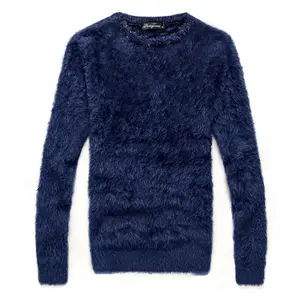 The new Korean version of slim v-neck hanging dyed knitting men's sweater men's mohair autumn and winter wool warm
