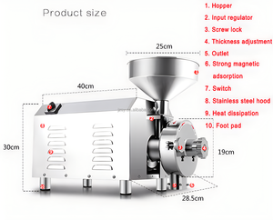 ชนิดใหม่เชิงพาณิชย์ขนาดเล็<span class=keywords><strong>ก</strong></span>อเนกประสงค์สีแดงสีดํา Mung ถั่วเครื่องบด Superfine เครื่องบดแป้งสาลีเครื่องจั<span class=keywords><strong>ก</strong></span>รโรงสีข้าวโพด - Product Image 2