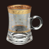 Vente chaude tasse à café arabe tasse à thé turque avec impression décalcomanie ensemble de tasses à thé