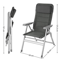 Chaise pliante légère à 7 positions Outdoor Master, rembourrée, en aluminium, pour le camping