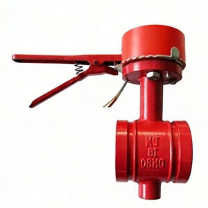 Válvula de Señalización de Incendio Ranurada, de Hierro Dúctil, con Manivela Manual, Sellado Suave para Rociadores Contra Incendios, DN50-DN300 PN16 - Product Image 5