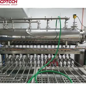 Automatic ice cream machine filling line with CIP system for hot filling and cooling down by chiller