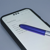 GemFully Cool New Gadgets Stylos à encre gel noire transformable Stylo publicitaire avec flash lumineux et support mobile avec pointe lumineuse
