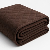 Couverture chauffante électrique matelassée diamantée de luxe marron, personnalisée OEM, 135x120cm, avec contrôle numérique et protection contre la surchauffe, pour un lit confortable