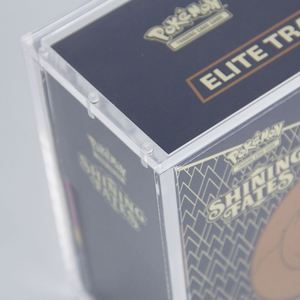 Étui de présentation en acrylique FX Custom Clear UV-Resistant moderne pour boîte d'entraînement d'élite Pokémon (ETB) avec trou pour le doigt - Product Image 6