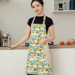 Ensemble tablier moderne en toile pour cuisine, restaurant, café avec gants, manchons, bandeau et serviette - Product Image 5