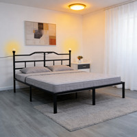 Lit pliant en acier moderne et minimaliste, simple/double, compact pour les petites maisons, design simple et élégant, pour les siestes à la maison