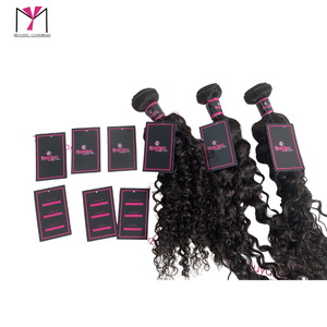 MUYANG Custom Self Adhesive Hair Extension Bundle <b>Wrap</b> Labels Stickers for Hair Pack Logo Printing Hair Labels and Hang Tags - Product Image 1