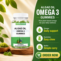 VitaSpring OEM Gummies d'huile d'algues oméga 3 végétaliennes, supplément de vitamine DHA, minéraux pour la santé cérébrale