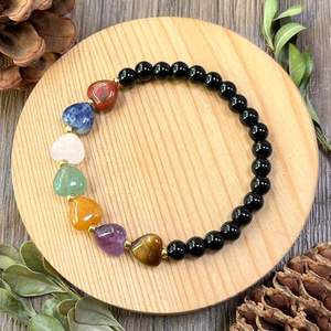 Trendy Heart-Shaped Colorful Natural Stone Beaded Unisex <b>Bracelet</b> TRYME Brand Ready to Ship (RTS) for Party/Wedding Occasions - Product Image 4