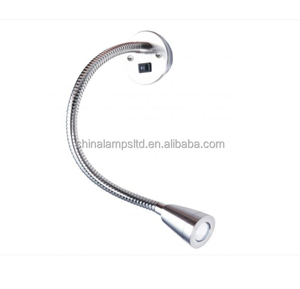 Lampe murale LED d'intérieur moderne 3W pour la lecture, lampe de chevet flexible à col de cygne avec corps en aluminium pour hôtel, maison, villa, chambre à coucher - Product Image 2