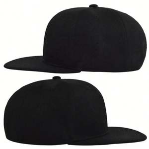 Plain Color 100% Cotton Snapback Hat Hip Hop Flat Brim <b>Baseball</b> <b>Cap</b> for Men <b>Women</b> Adjustable Sports Cycling Custom Logo - Product Image 2