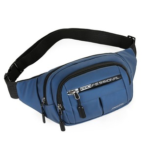 Jingpin Men's Waist Bag Oxford Cloth Adjustable Strap Outdoor Sports Fitness Pack Gray Blue Black Solid Color - Product Image 2