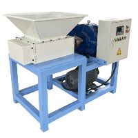 Máquina trituradora de neumáticos de doble eje de goma plástica SHINHO, trituradora de reciclaje de neumáticos de coche, rodamiento PLC, astilladora de papel de Metal, coche de madera
