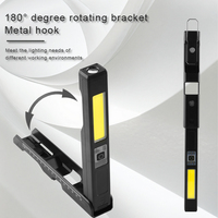 Lampe mécanique à LED magnétique multifonctionnelle avec règle pour atelier de réparation de voiture Lampe de travail COB rechargeable pliable