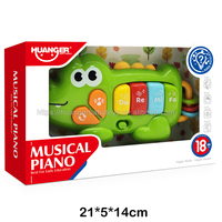 Huanger HE0567 New Arrival Music Instrument Crocodile Shape Piano Toy with Light and Music Educational Toys for Kids