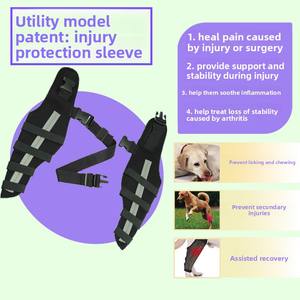 Attelles de genou pour <span class=keywords><strong>chien</strong></span> en gros, articulées en métal, souples, avec soutien et ceintures de sécurité réfléchissantes, pour l'arthrite et les genoux des chiens - Product Image 3