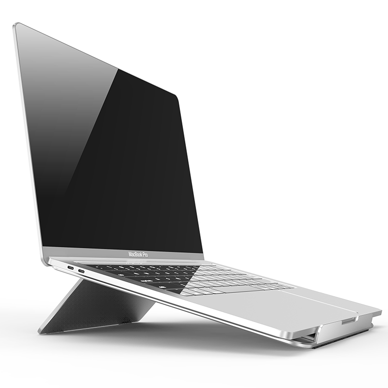 Универсальная тонкая Регулируемая подвижная серебристая алюминиевая подставка для ноутбука для Macbook