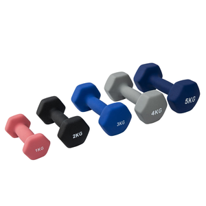 Manubri esagonali da donna <span class=keywords><strong>in</strong></span> vinile/neoprene colorato da 1-10 kg, con rivestimento <span class=keywords><strong>in</strong></span> ghisa, per allenamento a <span class=keywords><strong>casa</strong></span>, yoga e pilates - Product Image 6