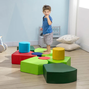 Conjunto de escalada suave para entrenamiento de integración sensorial, formas geométricas de EVA, estructura de juego interior para bebés unisex - Product Image 1