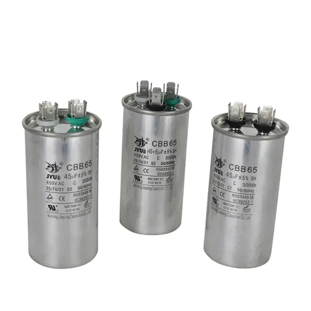 1-100uF Film Capacitor CBB65 450VAC Air Conditioner Motor Run Capacitor Single Dual