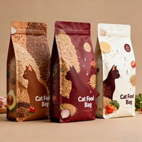 Sacs d'emballage personnalisés pour aliments pour animaux de compagnie 3kg 5KG 10KG, pochettes verticales thermoscellables en CPP avec fermeture éclair pour nourriture pour chiens et chats