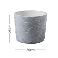 Vente en gros grand pot de fleurs en bois d'intérieur de 12 pouces grand pot de fleurs en céramique avec support en bois pour la décoration de jardin à la maison