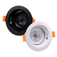 Plafonnier LED rond encastré GU10 MR16, spot orientable pour bureau, maison, hôtel, éclairage encastré LED COB