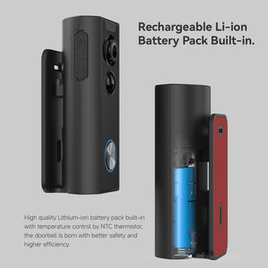 3MP 太阳能电池供电智能 WiFi 无线视频门铃摄像头 双向音频 夜视 IP65 防水 运动检测 - Product Image 2