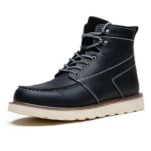 Best-selling Unisex Winter Warm Comfortable <b>Ankle</b> & <b>Bootie</b> Genuine Leather Waterproof Cloth Casual Work Boots Evergreen - Product Image 1