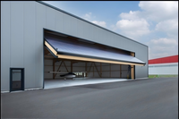 Hangar d'avion préfabriqué en structure acier à portée libre haute résistance avec conception résistante au vent