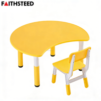 Table d'activités réglable en plastique robuste pour enfants, idéale pour la maternelle, l'école et la garderie