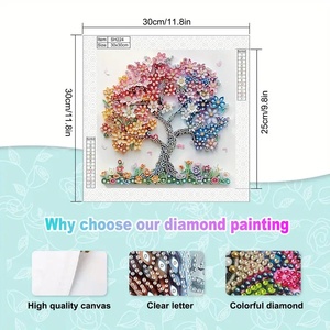 Commercio all'ingrosso albero di carta da disegno diamante 5d mosaico di diamanti fai da te - Product Image 5