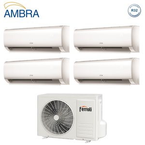 Aire Acondicionado Ferroli Quadri Split Inverter AMBRA Serie M 9 + 9 + 9 + 9 con 28-4 R-32 Integrado Wi-Fi 9000 + 9000 + 9000 + 9000-Nuevo - Product Image 2