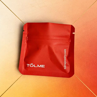 Sac d'emballage pour accessoires de maquillage avec fermeture éclair sur trois côtés, impression numérique personnalisée