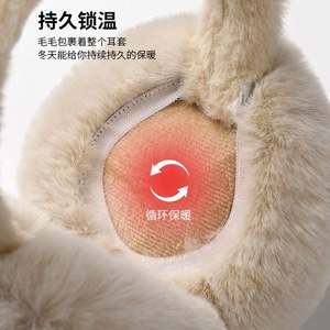 Fashion Portable Earmuffs Outdoor Cold Protection Women Men Faux Fur <b>Ear</b>-<b>Muffs</b> Foldable Earflaps Soft Plush Earmuffs - Product Image 6