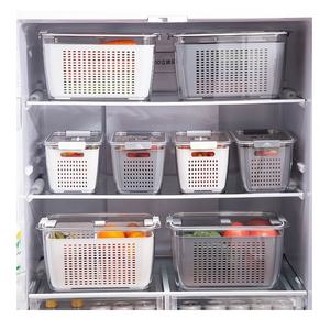 fridge organizer fruit vegetable fresh keeping drain baskets organization storage box