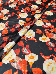 Tissu satiné imprimé 100% polyester multicolore, doux, brillant, léger, pour les travaux manuels des filles, la couture, la décoration de robes de mariée - Product Image 3