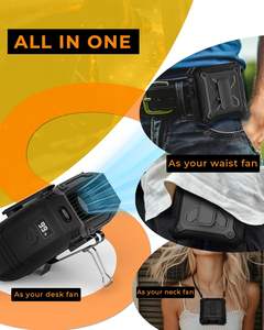 Ventilador de Cintura Portátil 3 en 1, Mini Ventilador Recargable de 8000 mAh, Banco de Energía, Ultra Silencioso, Multifuncional, para Exteriores - Product Image 6