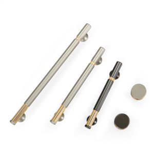 Tiradores y pomos de zinc moleteados simétricos para cajones, gabinetes de cocina, puertas, armarios de entrada y vestidores - Product Image 4