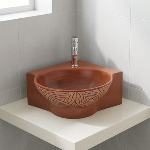 Lavabo rectangulaire en granit, design moderne, écologique, pour salle de bain, à poser sur comptoir, en céramique artistique, idéal pour hôpital - Grande Vente - Product Image 4