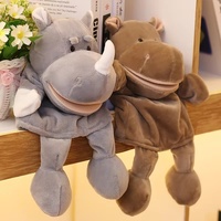 Marionnette à main en forme d'animal avec bouche mobile, figurine interactive en peluche qui peut ouvrir sa bouche