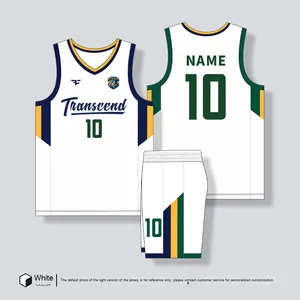 Setelan Jersey rompi basket pria, pakaian disesuaikan polos rompi basket Amerika ukuran besar musim panas untuk murid - Product Image 6