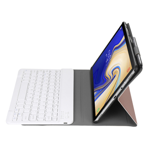 פיצול הדק אלחוטי מקלדת עור מקרה עבור Samsung <span class=keywords><strong>Galaxy</strong></span> <span class=keywords><strong>Tab</strong></span> <span class=keywords><strong>10.1</strong></span> (2019) / SM-T510 (Wi-Fi) / SM- T515 (LTE)
