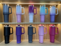 Botol Tumbler Speaker Musik Outdoor Kustom dengan Bluetooth, Tutup, Sedotan, Dinding Ganda, Terisolasi, Bahan Stainless Steel